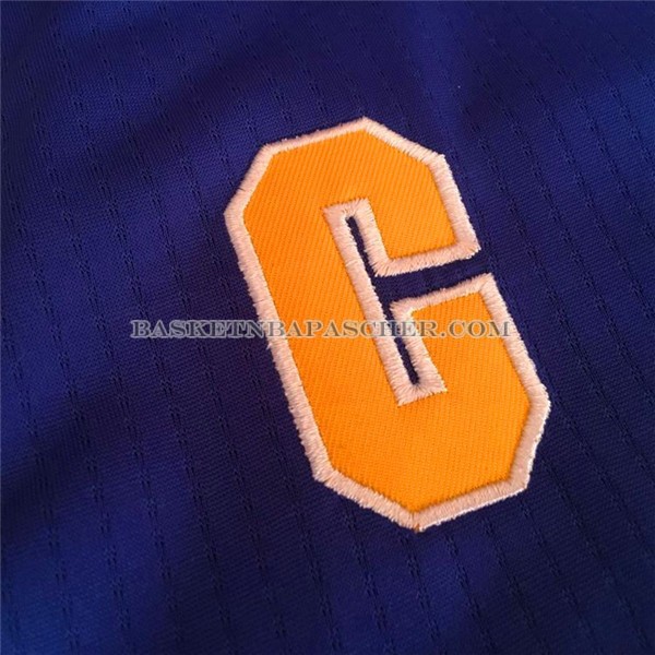 Maillot Authentique Retro Golden State Warriors Curry Bleu